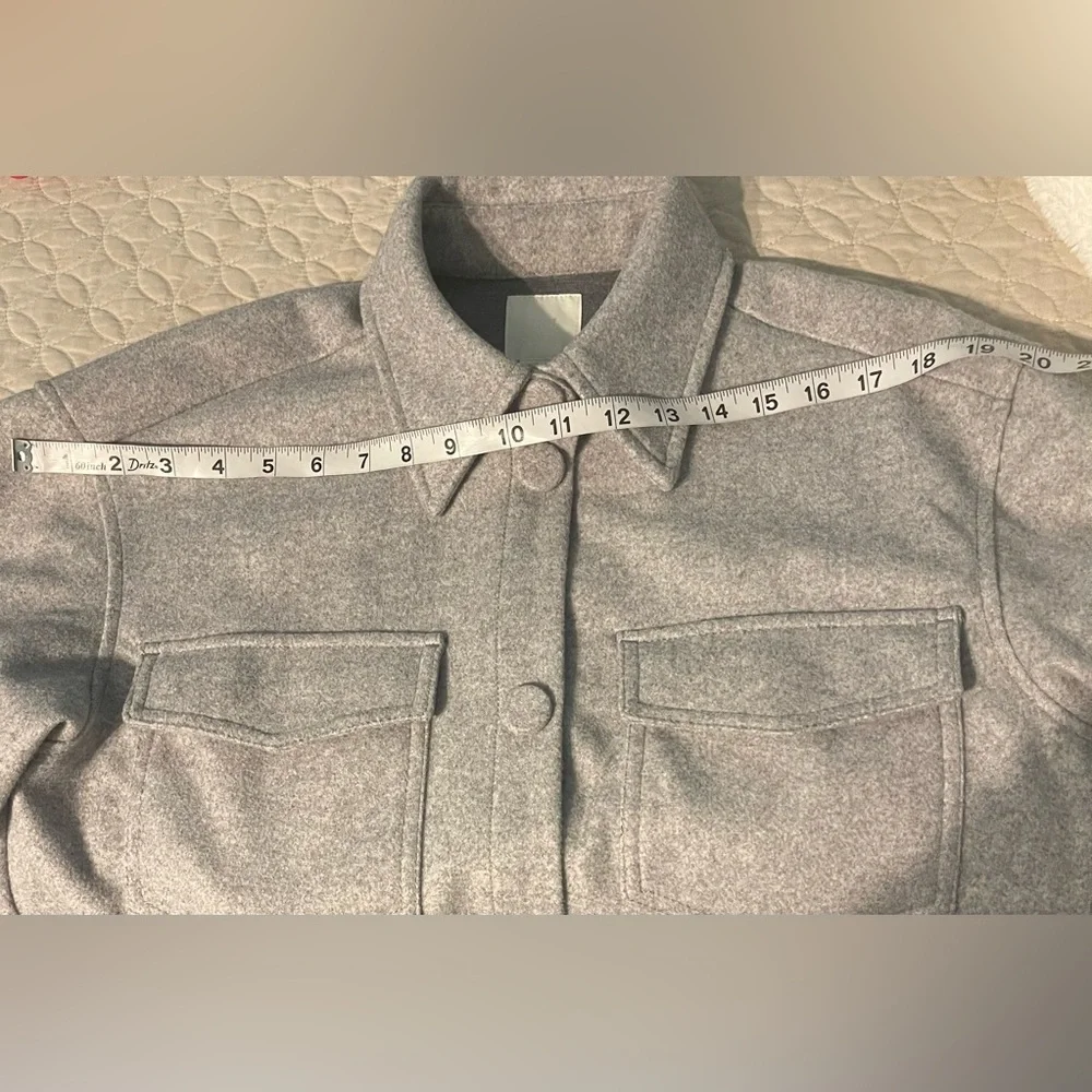 H&M Charcoal Gray Shirt Jacket🤍🌷🤍 - Picture 8 of 15